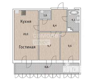 2-к квартира, вторичка, 58м2, 15/25 этаж
