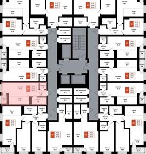 Студия квартира, вторичка, 30м2, 13/25 этаж