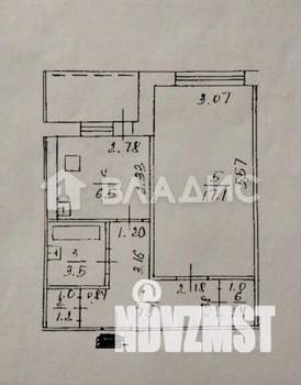 1-к квартира, вторичка, 39м2, 1/9 этаж