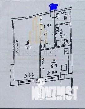1-к квартира, вторичка, 33м2, 4/9 этаж