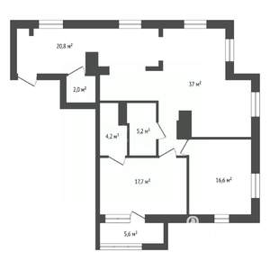2-к квартира, вторичка, 108м2, 24/25 этаж