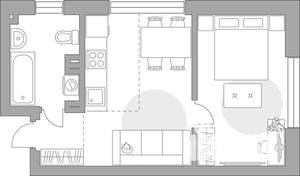 2-к квартира, строящийся дом, 38м2, 3/23 этаж