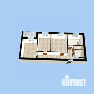 3-к квартира, вторичка, 74м2, 2/10 этаж