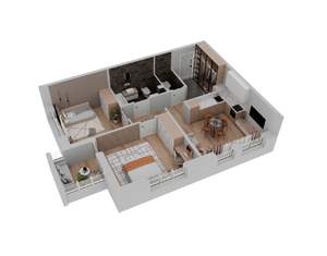 2-к квартира, вторичка, 66м2, 24/25 этаж