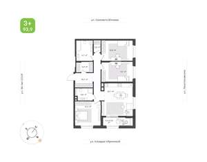 4-к квартира, вторичка, 94м2, 13/24 этаж