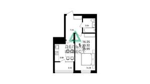 1-к квартира, вторичка, 35м2, 29/30 этаж