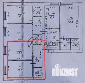 2-к квартира, вторичка, 37м2, 1/9 этаж
