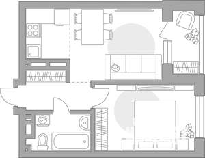 2-к квартира, вторичка, 43м2, 23/23 этаж