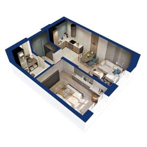 1-к квартира, вторичка, 44м2, 6/25 этаж