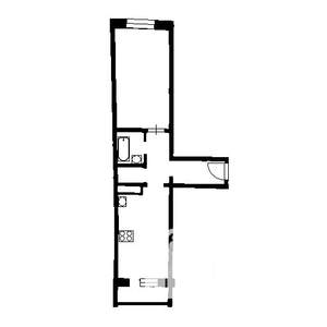 1-к квартира, вторичка, 46м2, 6/10 этаж
