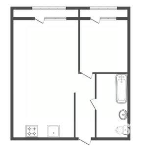 2-к квартира, вторичка, 38м2, 19/22 этаж