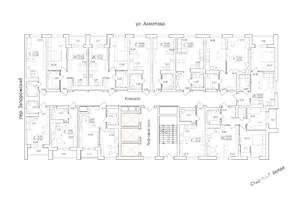 1-к квартира, строящийся дом, 42м2, 22/25 этаж