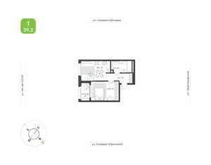 1-к квартира, вторичка, 39м2, 12/18 этаж
