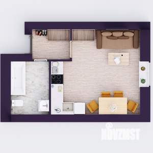 Студия квартира, вторичка, 28м2, 1/20 этаж