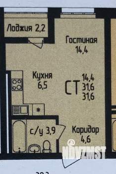 Студия квартира, вторичка, 32м2, 17/19 этаж