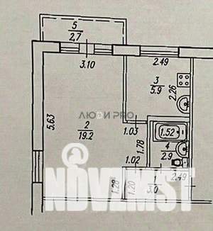 1-к квартира, вторичка, 31м2, 3/5 этаж