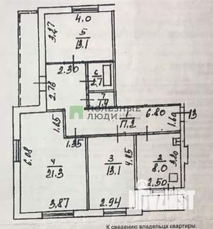 3-к квартира, вторичка, 79м2, 4/9 этаж