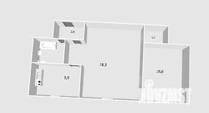 2-к квартира, вторичка, 40м2, 1/4 этаж