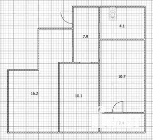 2-к квартира, вторичка, 50м2, 18/27 этаж