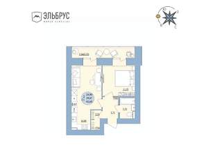 2-к квартира, вторичка, 43м2, 2/20 этаж