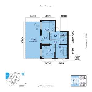 2-к квартира, вторичка, 65м2, 5/32 этаж