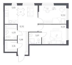 2-к квартира, вторичка, 60м2, 11/17 этаж