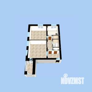 2-к квартира, вторичка, 62м2, 3/3 этаж