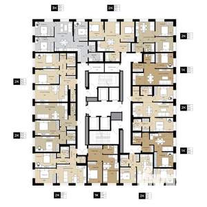 2-к квартира, вторичка, 70м2, 23/25 этаж