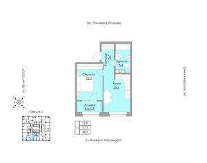 1-к квартира, строящийся дом, 39м2, 12/24 этаж