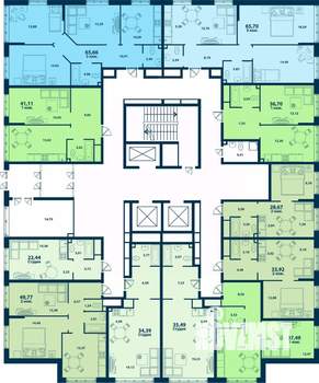 3-к квартира, вторичка, 68м2, 1/24 этаж