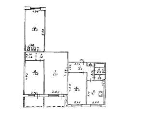 3-к квартира, вторичка, 74м2, 6/9 этаж