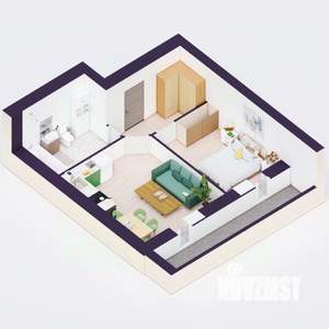 2-к квартира, вторичка, 41м2, 17/20 этаж