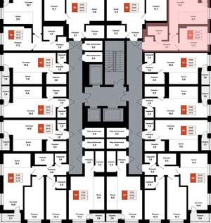 1-к квартира, вторичка, 46м2, 18/25 этаж
