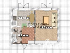 1-к квартира, вторичка, 26м2, 4/5 этаж