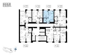 2-к квартира, вторичка, 38м2, 19/25 этаж