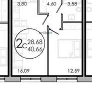 2-к квартира, вторичка, 41м2, 4/25 этаж