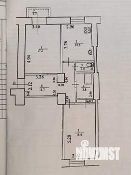 2-к квартира, вторичка, 62м2, 4/4 этаж