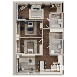 3-к квартира, вторичка, 86м2, 6/18 этаж