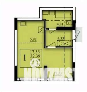 Студия квартира, вторичка, 32м2, 1/21 этаж