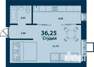 1-к квартира, вторичка, 36м2, 5/5 этаж