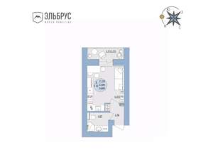 Студия квартира, вторичка, 25м2, 15/20 этаж