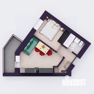 1-к квартира, вторичка, 34м2, 12/20 этаж