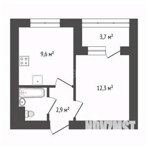 1-к квартира, вторичка, 30м2, 8/17 этаж