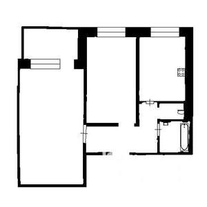 2-к квартира, вторичка, 44м2, 4/9 этаж