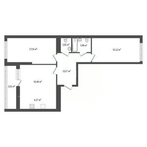 3-к квартира, вторичка, 73м2, 4/24 этаж