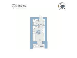Студия квартира, вторичка, 23м2, 13/20 этаж