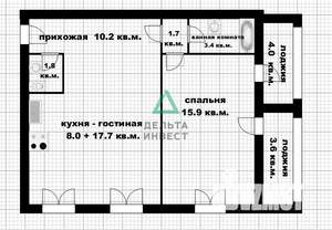 2-к квартира, вторичка, 60м2, 7/18 этаж