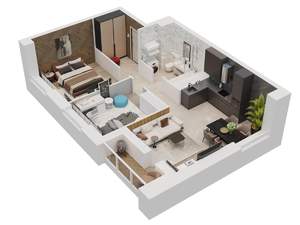 2-к квартира, вторичка, 57м2, 24/25 этаж