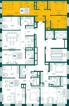 2-к квартира, вторичка, 60м2, 9/10 этаж