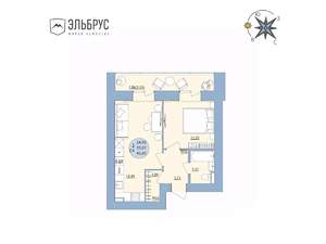 2-к квартира, вторичка, 43м2, 11/20 этаж